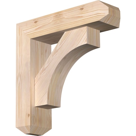 Ekena Millwork Westlake Craftsman Smooth Bracket w/ Offset Brace, Douglas Fir, 5 1/2"W x 20"D x 20"H BKT0604X20X20WTL04SDF